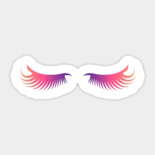 Colorful Eyelashes Sticker